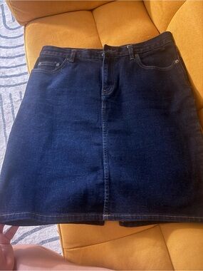 Lauren Ralph Lauren Dark Blue Denim Pencil Skirt